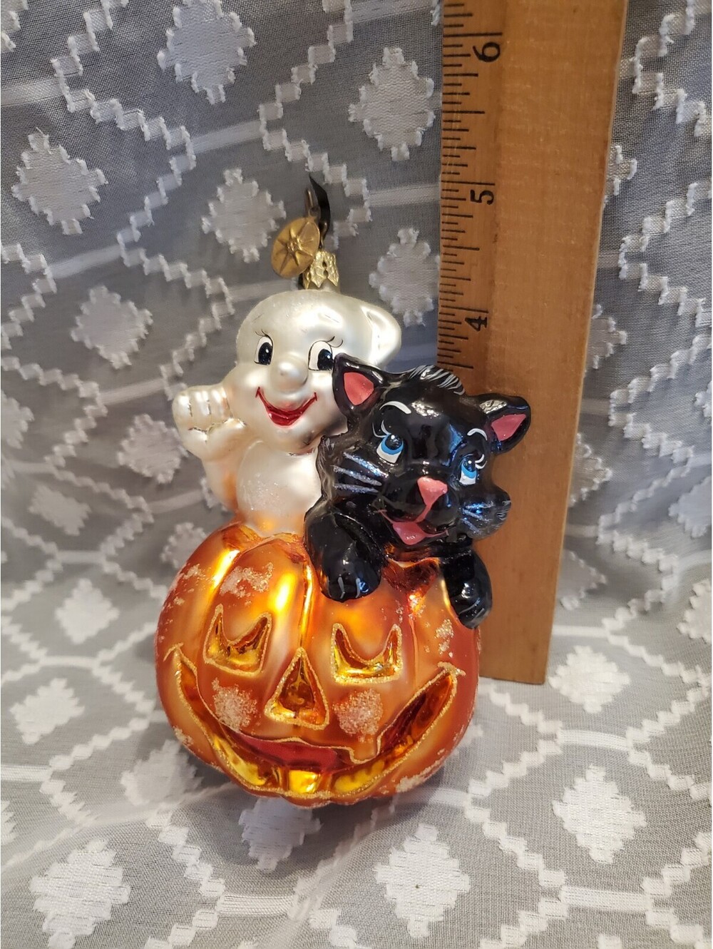 Vtg Radko Pumpkin Cat Ghost